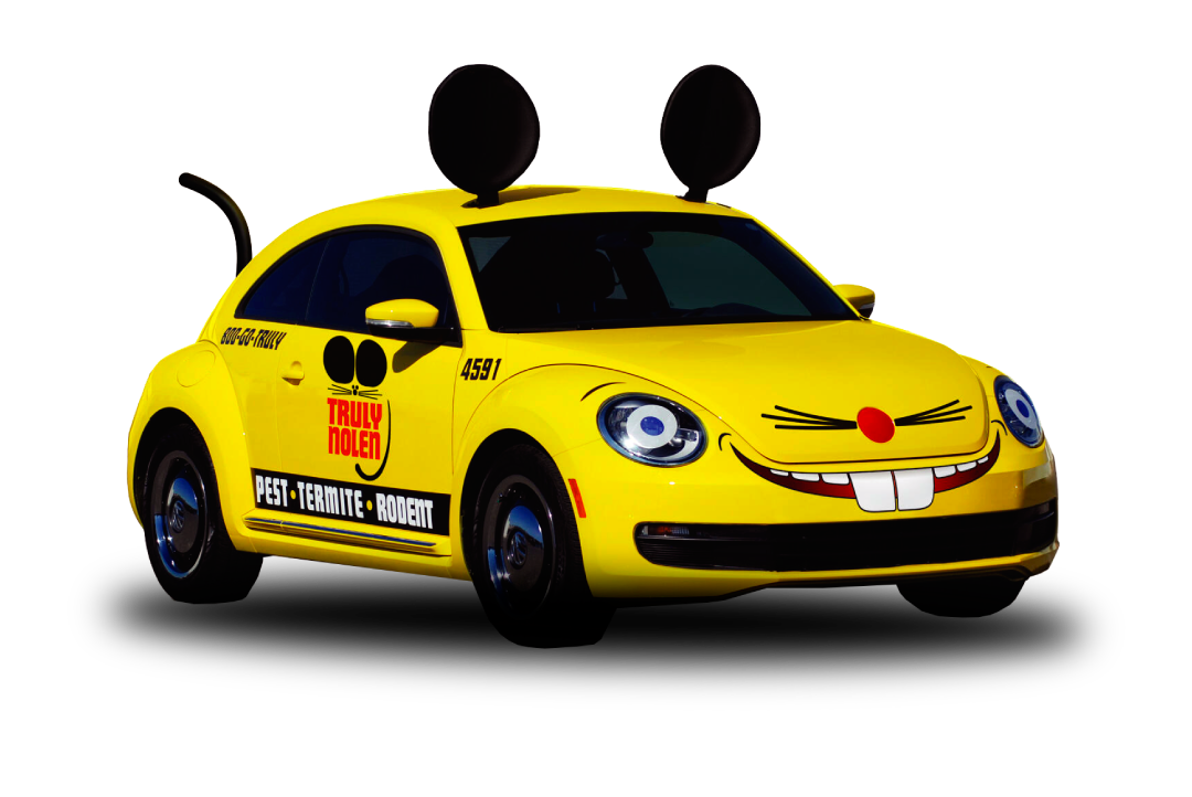 Carro ratón amarillo de Truly Nolen