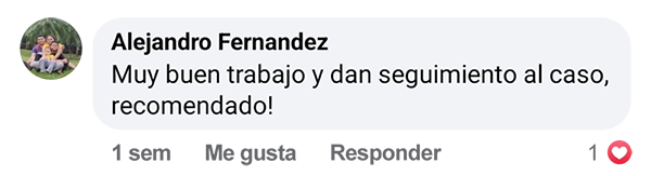 Testimonio original de Alejandro Fernández compartido en redes sociales